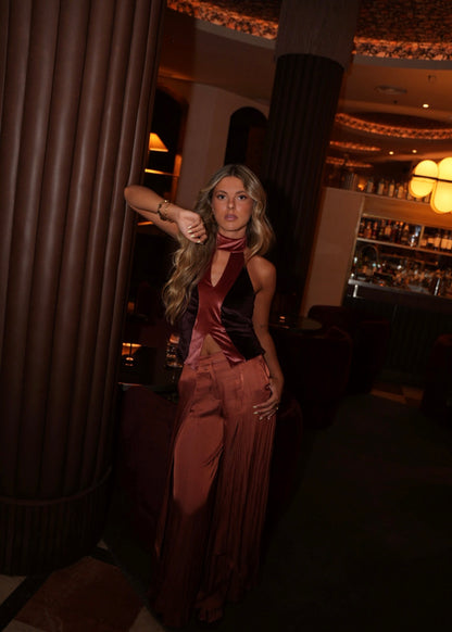 BURGUNDY VELVET TOP