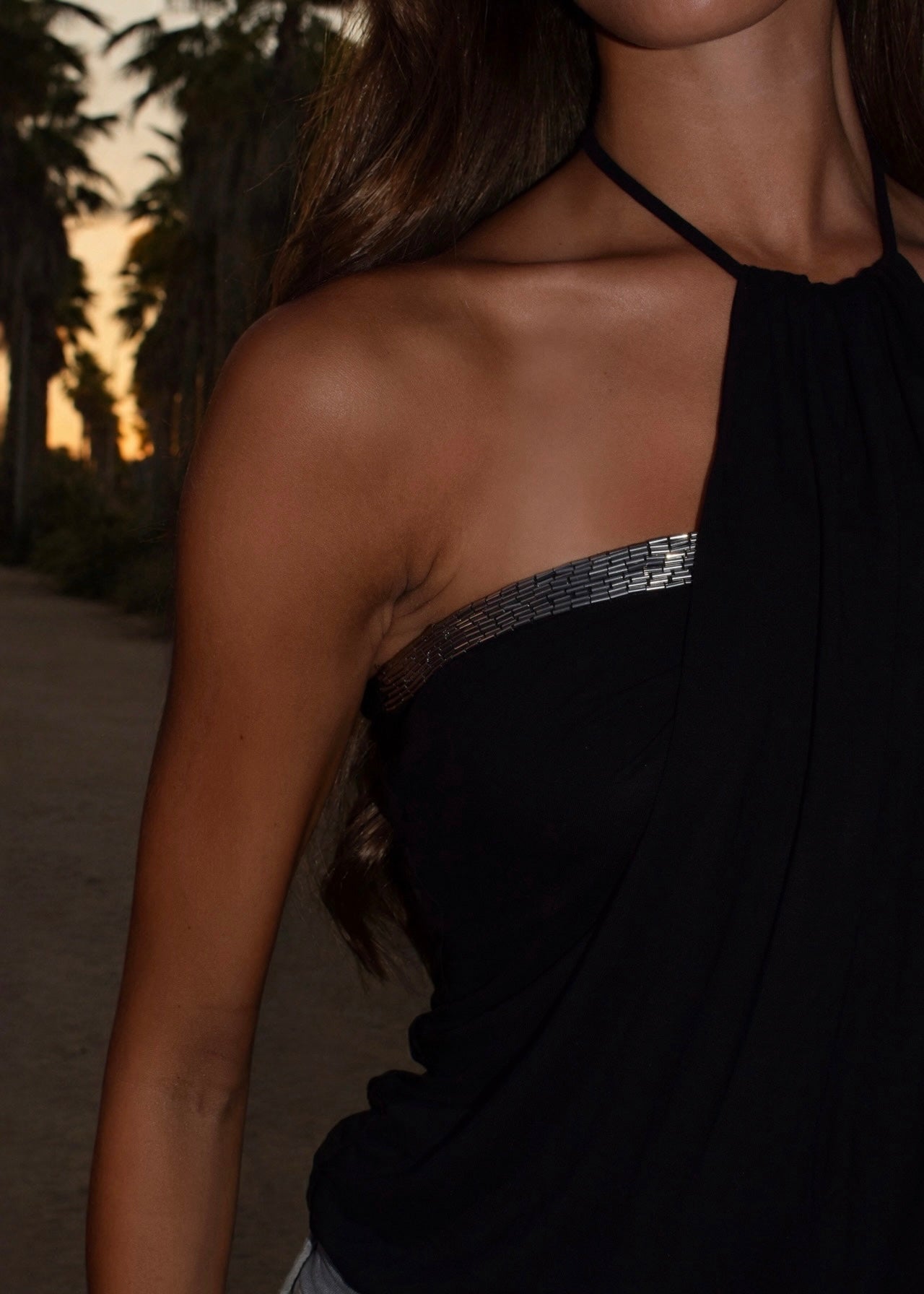Black Bandeau Top