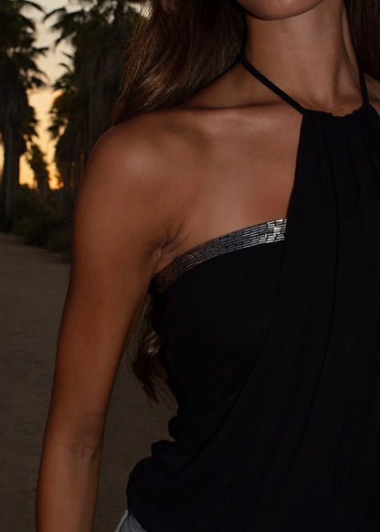 Black Bandeau Top