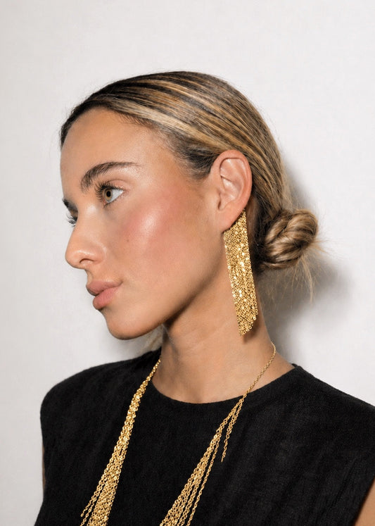 Pendientes Earcuff Cascada Gold