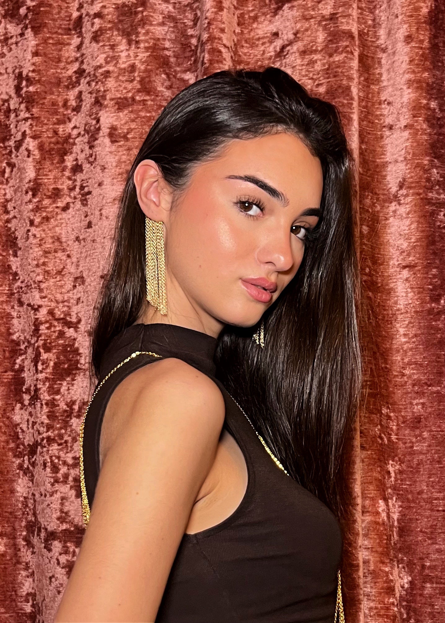 Pendientes Earcuff Cascada Gold