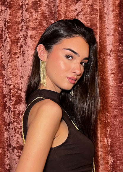 Pendientes Earcuff Cascada Gold