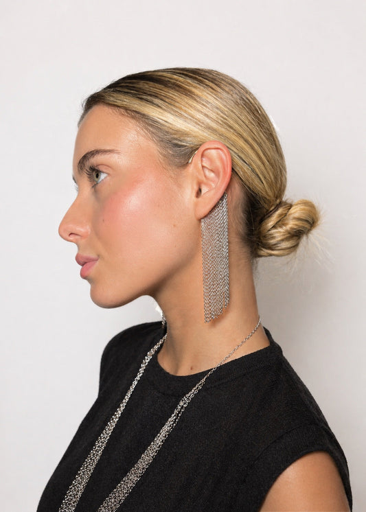 Pendientes Earcuff Cascada Silver